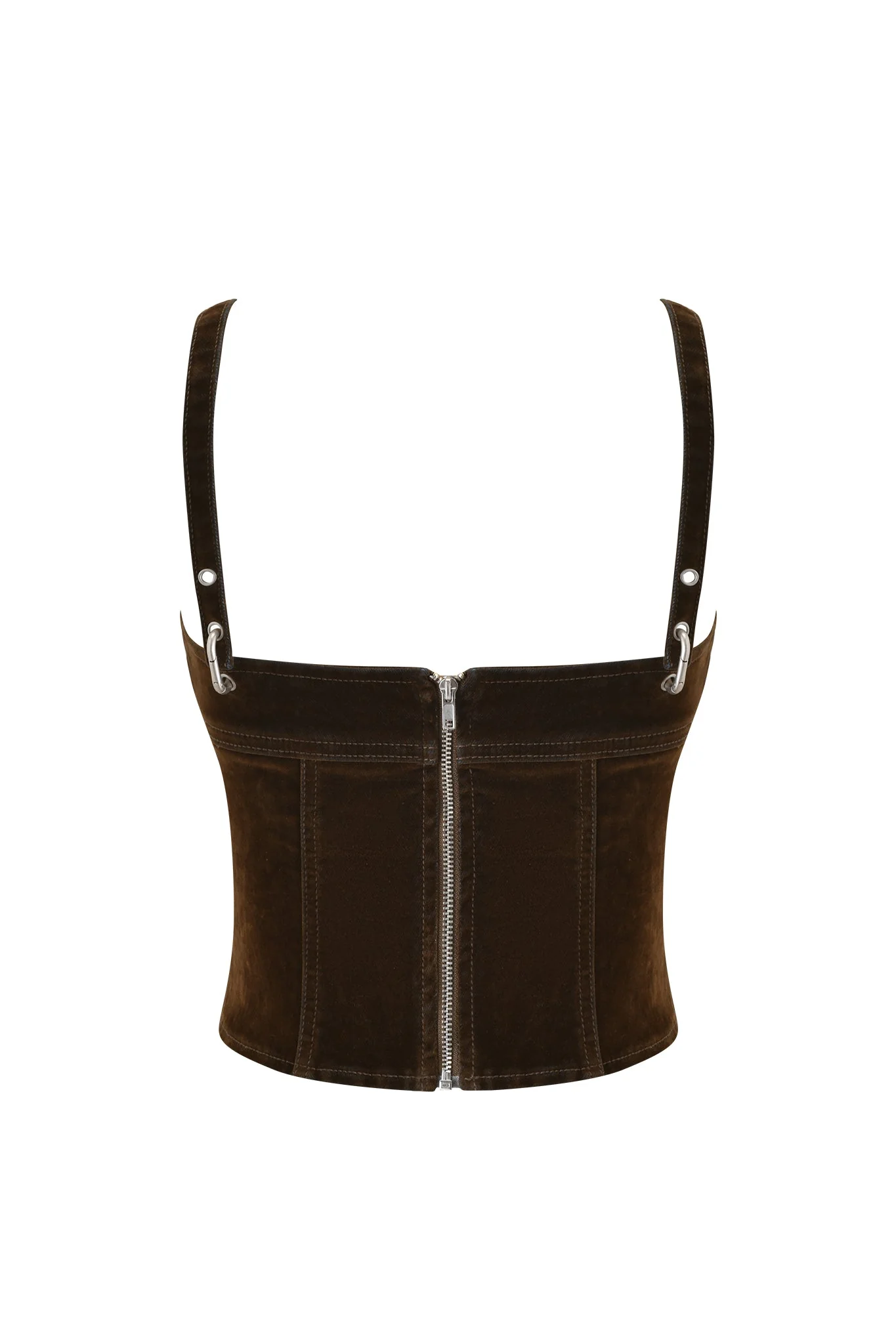 VIVAINE DENIM CORSET TOP - NEUTRAL - Image 6