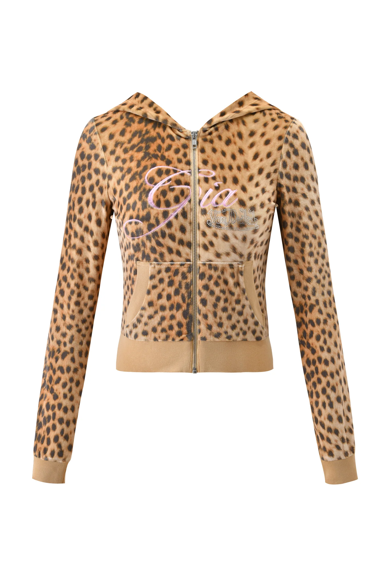 I.AM.GIA X VON DUTCH KAMERON VELOUR JACKET - LEOPARD - Image 8