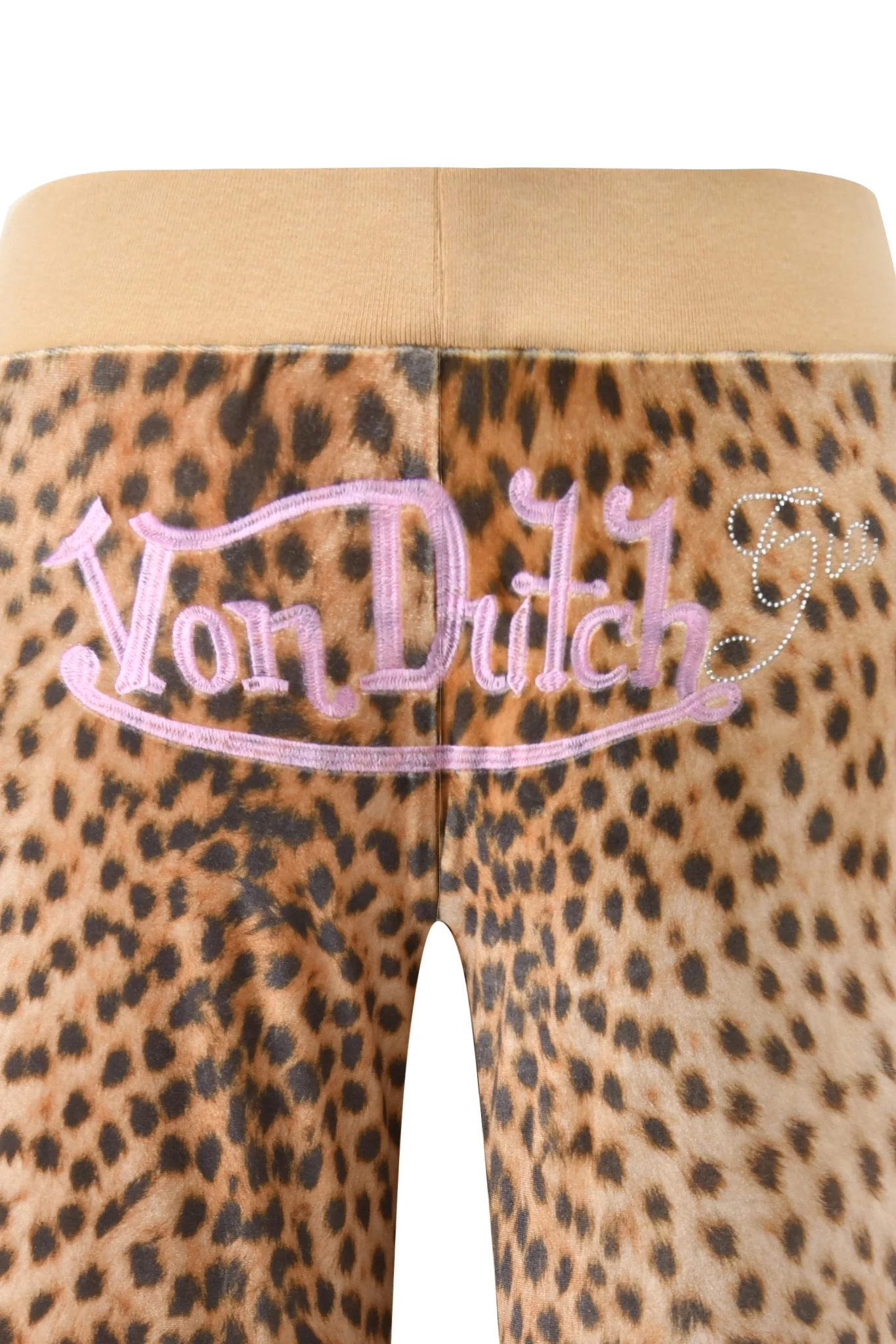 I.AM.GIA X VON DUTCH KAMERON VELOUR TRACKPANT - LEOPARD - Image 7