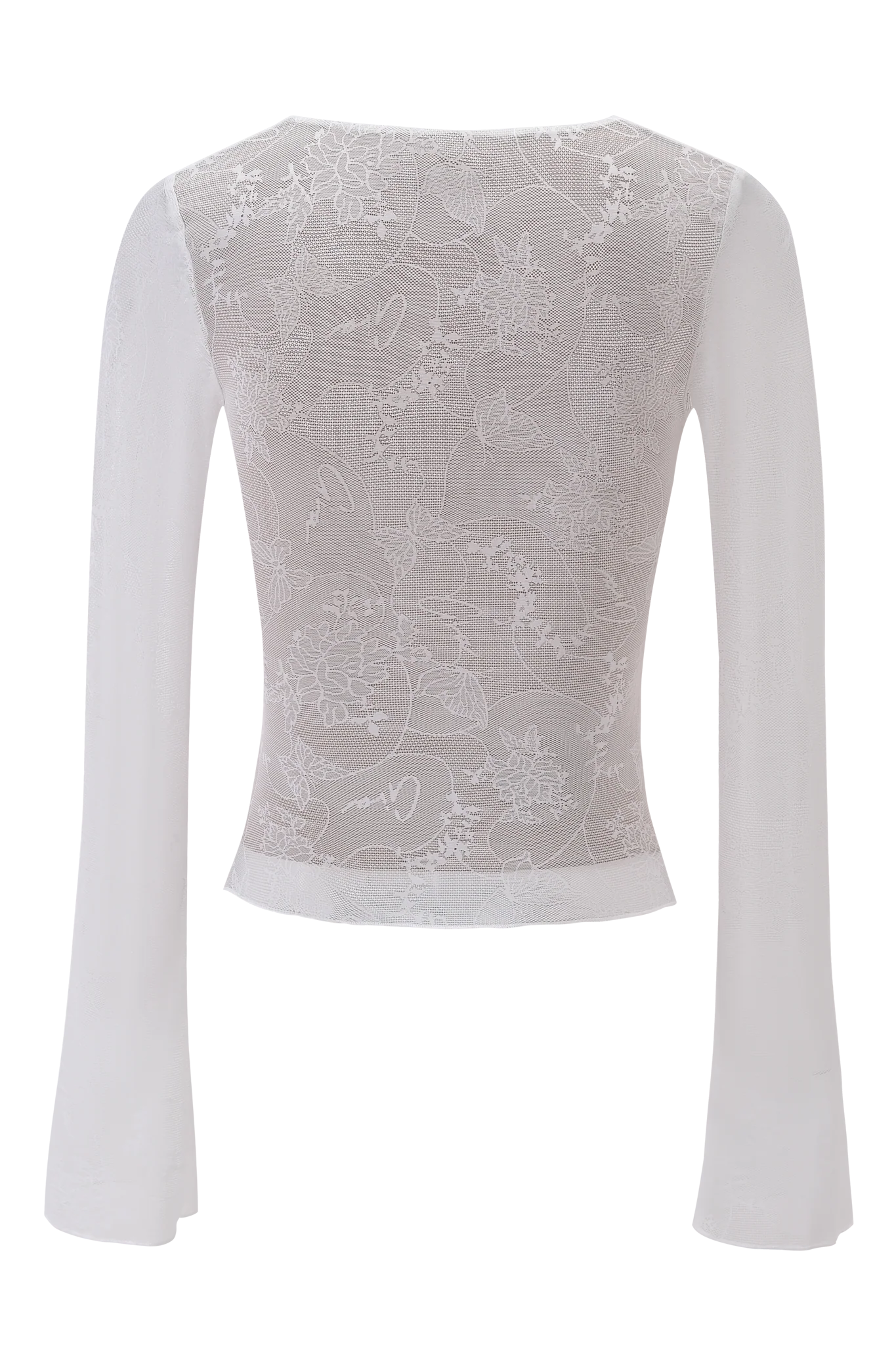 YVETTE TOP - WHITE : BUTTERFLY LACE - Image 6