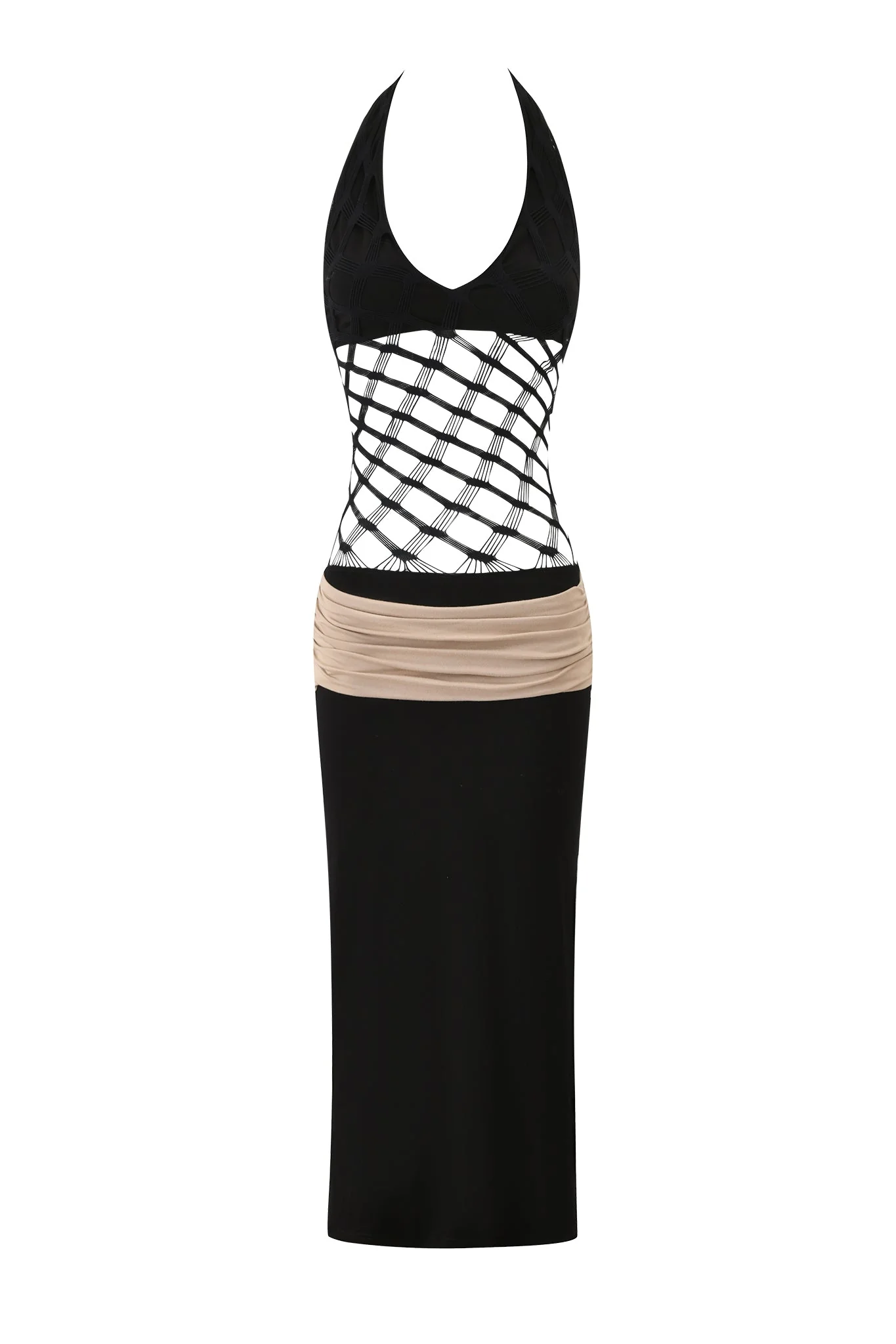 ZOREEN MIDI DRESS - BLACK - Image 6